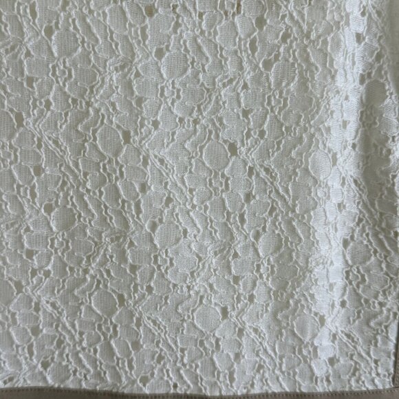 NWOT MICHAEL Michael Kors White & Tan Floral Lace Sheath Dress Size 8 * - Picture 5 of 8
